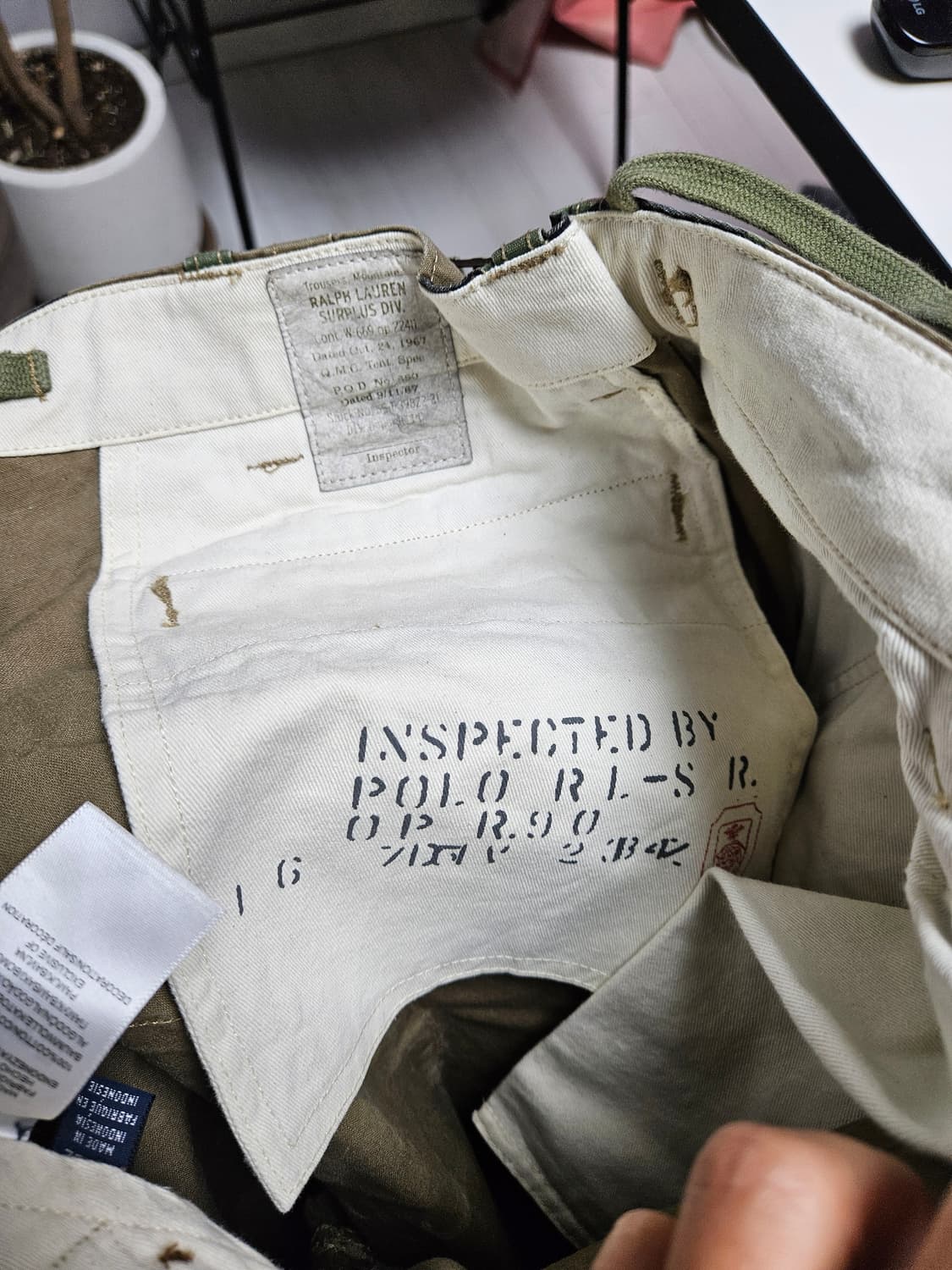 폴로 랄프로렌 카모 카고 바지 36/32 상품이미지10