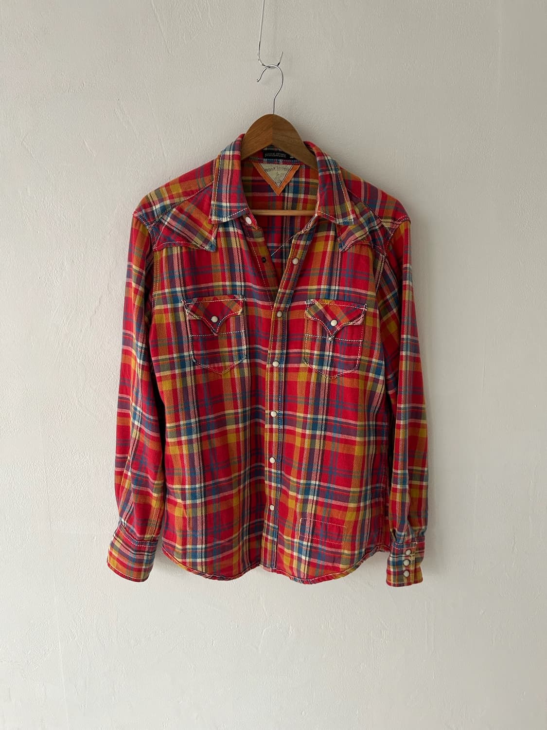 vtg Mark Strore Check Western Shirt. 상품이미지1