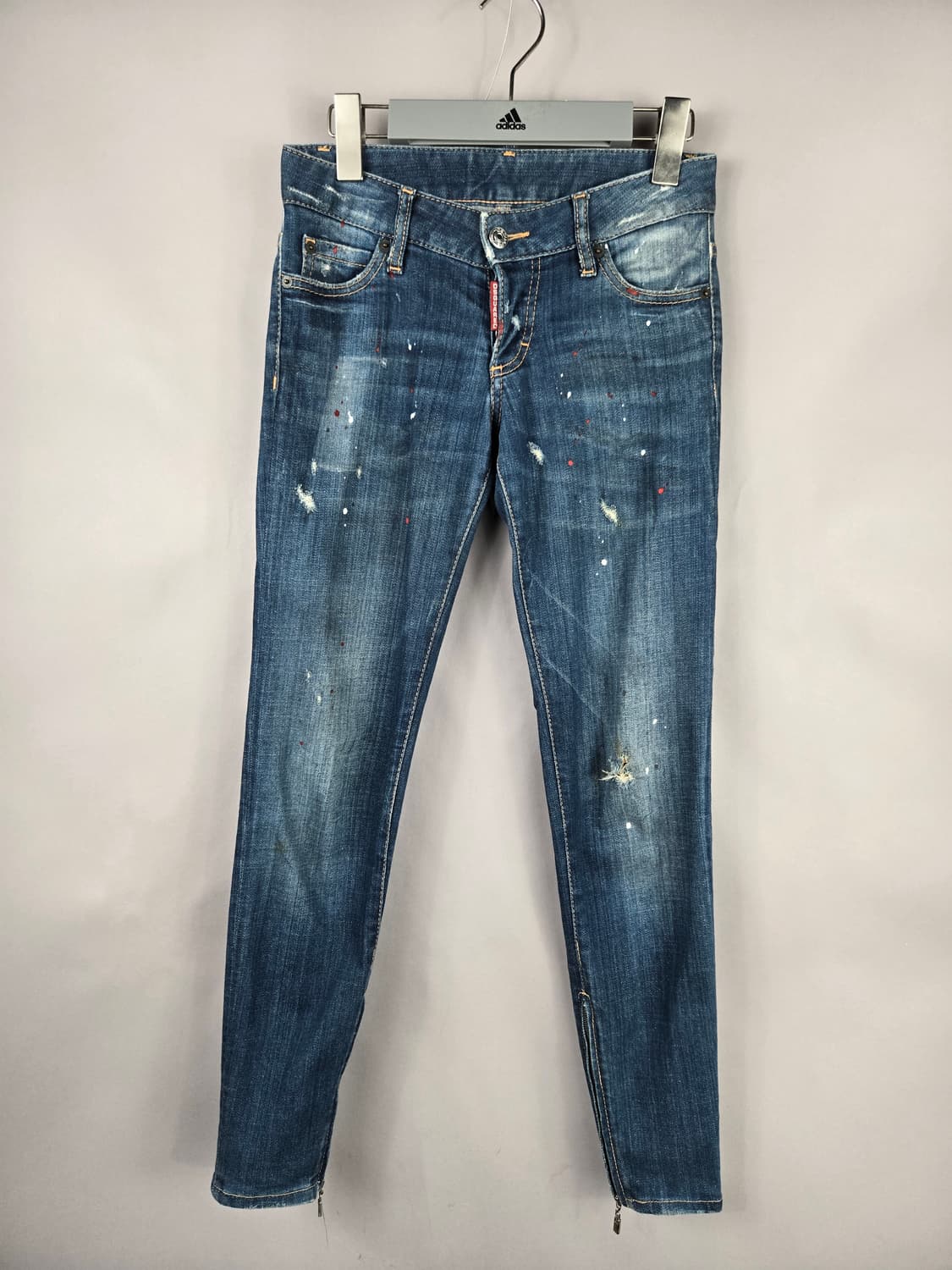 [무료배송]디스퀘어드2 여성 36 스판 밑단 지퍼 스키니 청바지 정품 상품이미지1