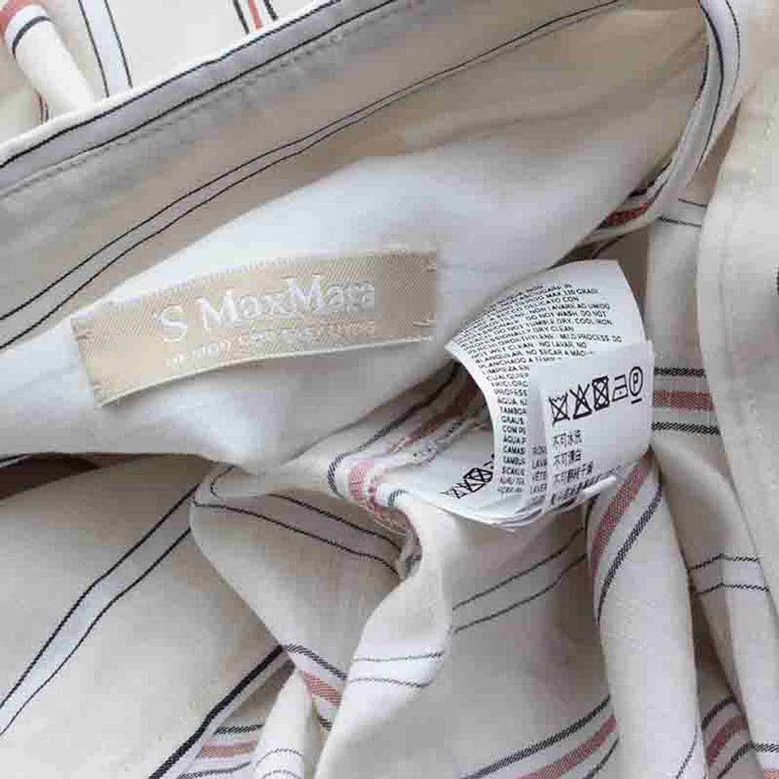 S막스마라 맥시 스트라이프 로브 셔츠 55 상품이미지3