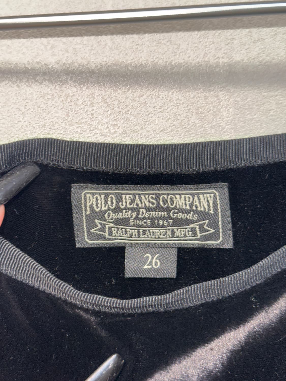 Polo Ralph Lauren black velvet pleats sk 상품이미지4