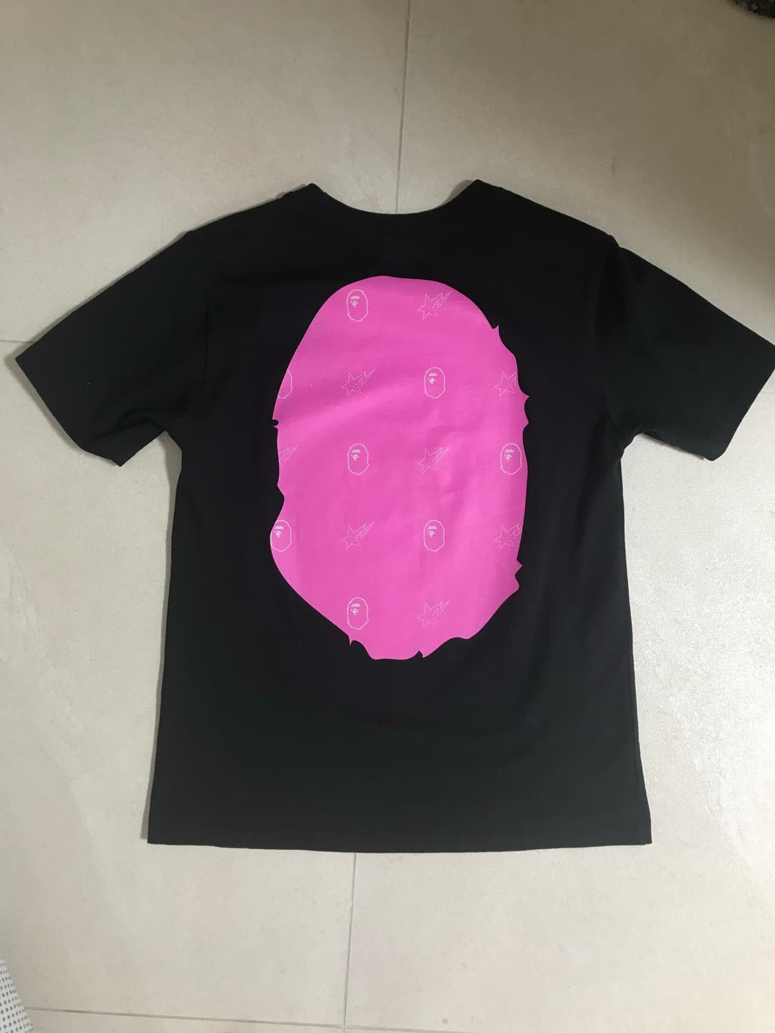 bape 베이프 반팔티셔츠 빅에이프 크리스탈 블랙  상품이미지2