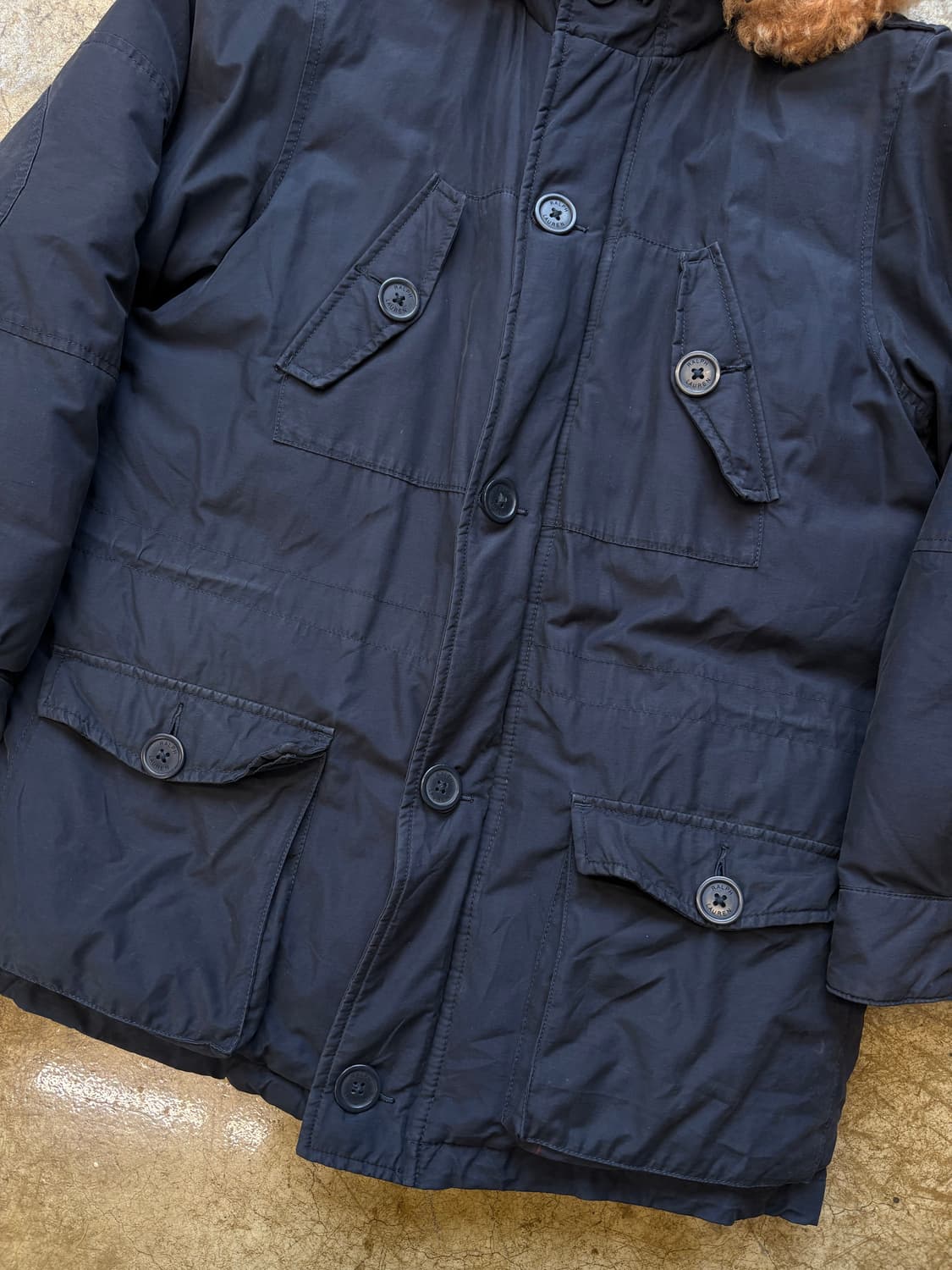 00s Polo Ralph Lauren 퍼 트리밍 헤비 다운 파카 상품이미지4