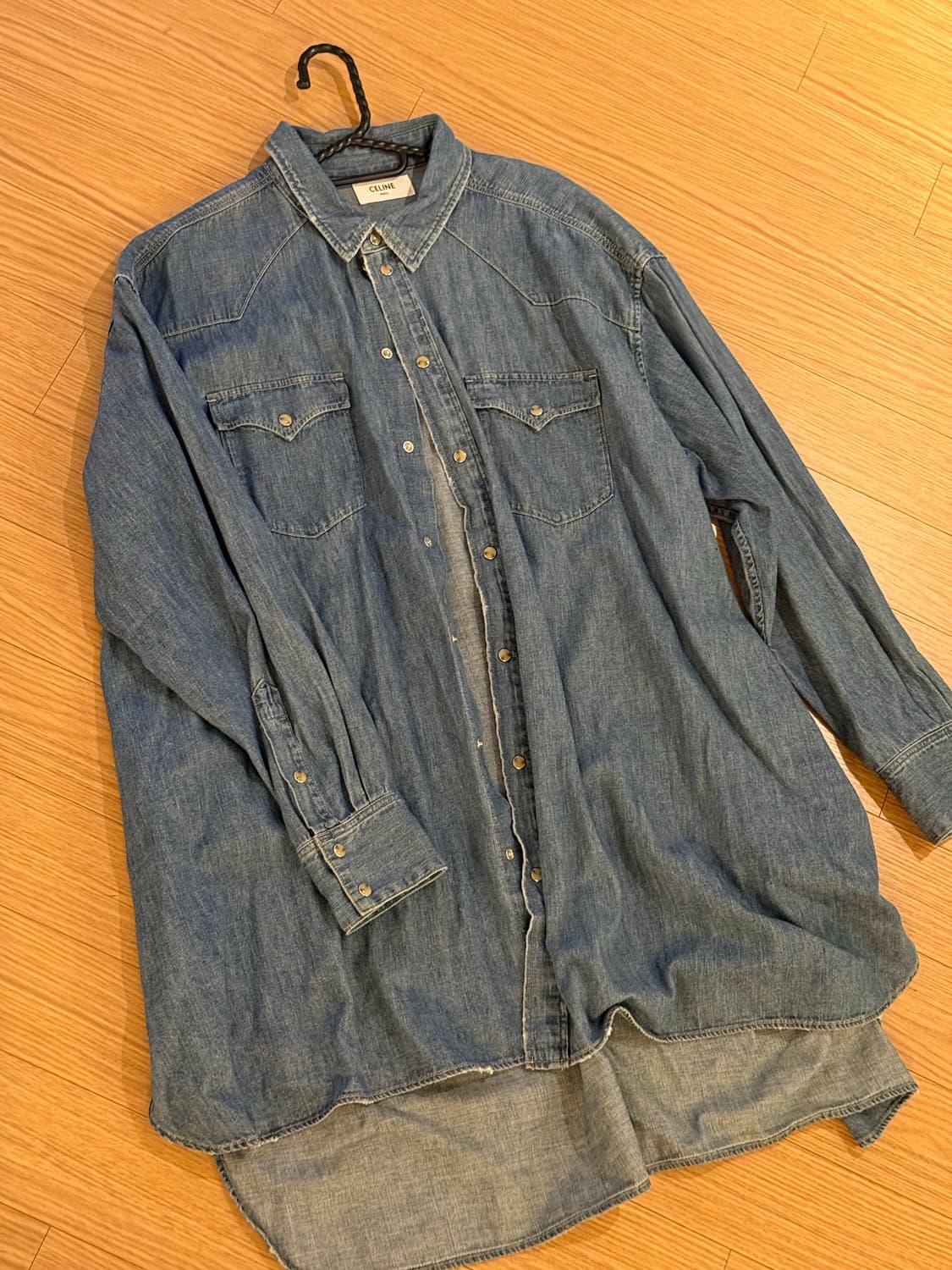 셀린느 롱 데님 셔츠 M 새상품 상품이미지1