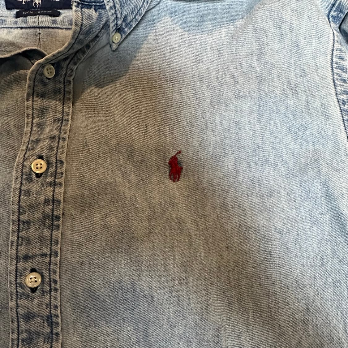 빈티지 폴로 데님셔츠 XL 상품이미지4