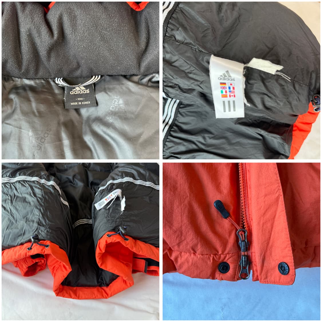 아디다스 대장급 오렌지 800필 구스다운 XL 상품이미지9