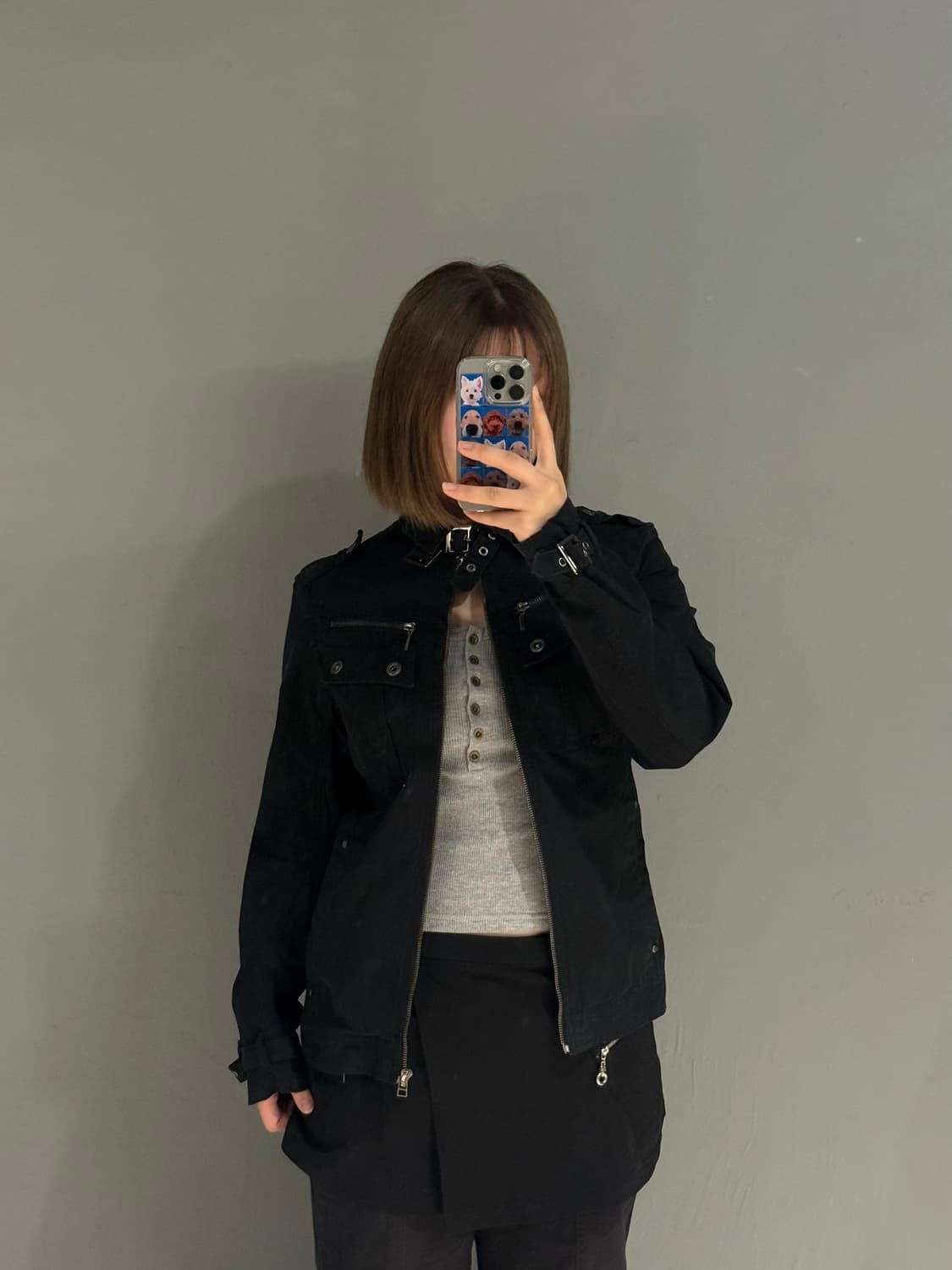 2-buckle detail zipper pocket jacket 상품이미지2