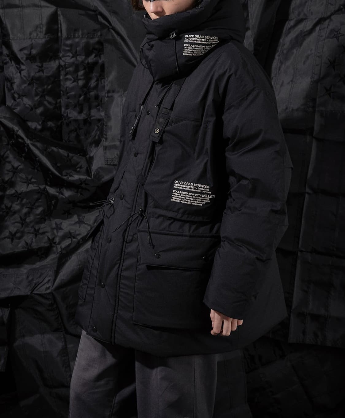 [M] 올리브드랩서비스 ods 밀레 아틱 파카 블랙 패딩 상품이미지2