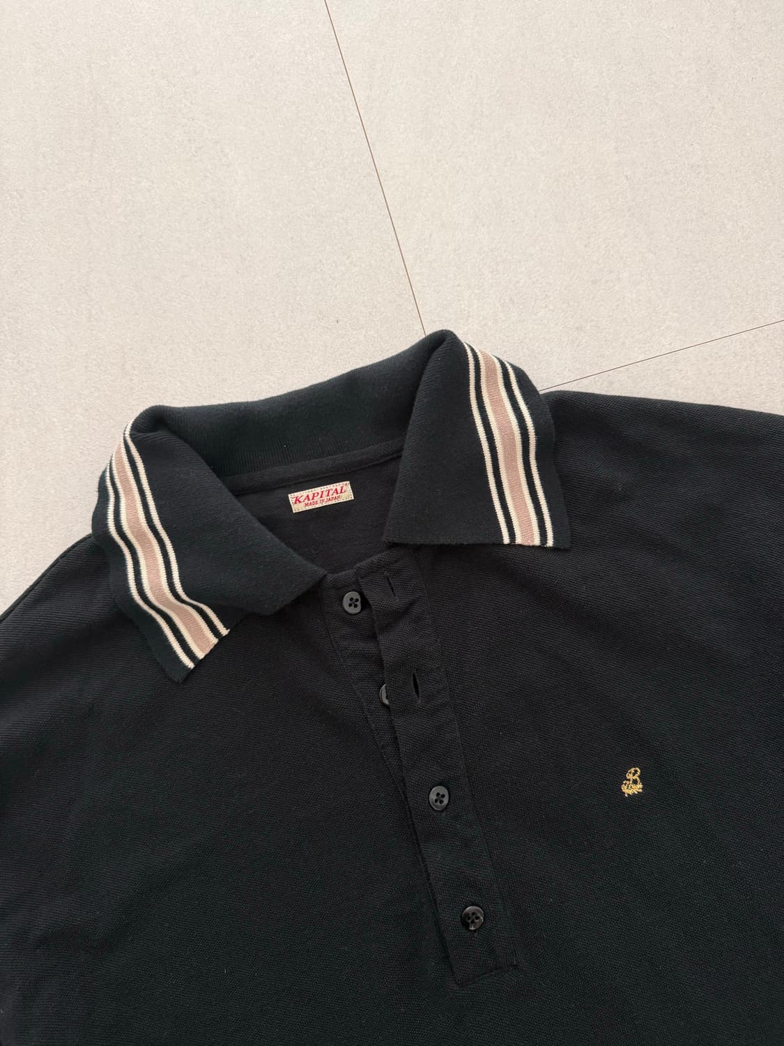 캐피탈 레트로 폴로 블랙 4사이즈 판매 상품이미지2