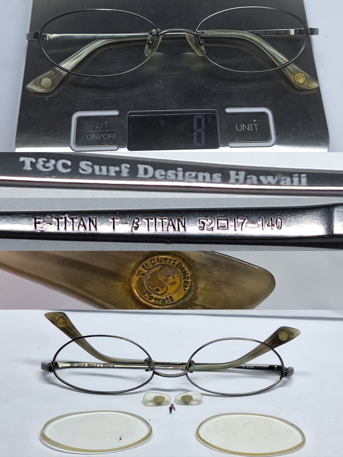 T&C Surf Designs 베타 티타늄 초경량 안경테 52mm/빈티지 상품이미지2
