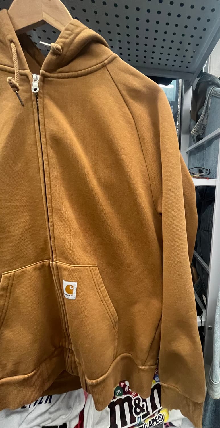 칼하트 브라운 써멀 후드 집업 상품이미지3