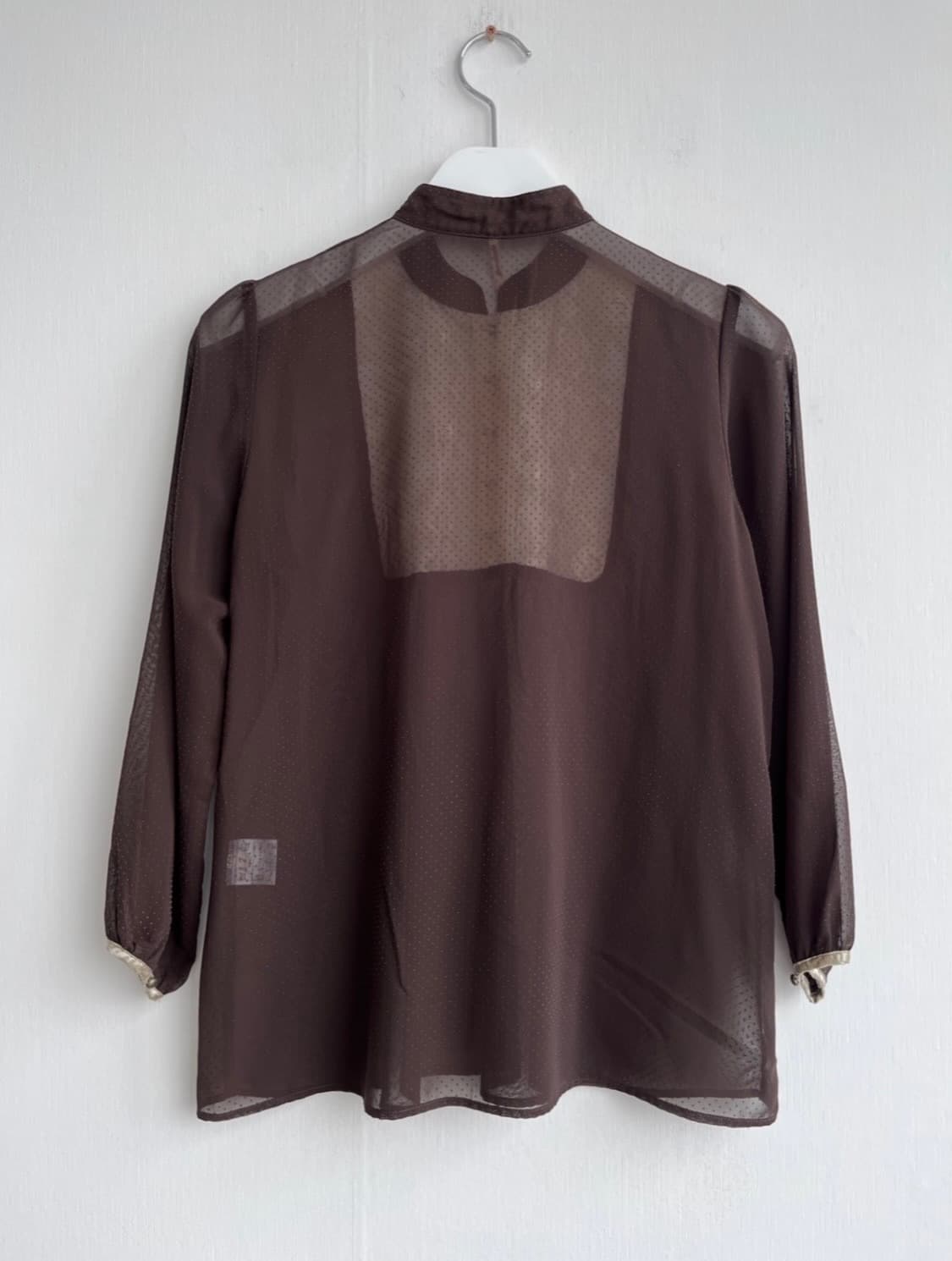 GAMINERIE 브라운 레이스 도트 블라우스 상품이미지6
