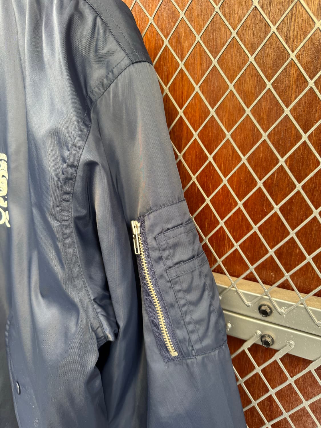 산토리 보스커피 일본빈티지 리버시블 MA1 블루종 봄버 자켓 L 상품이미지3