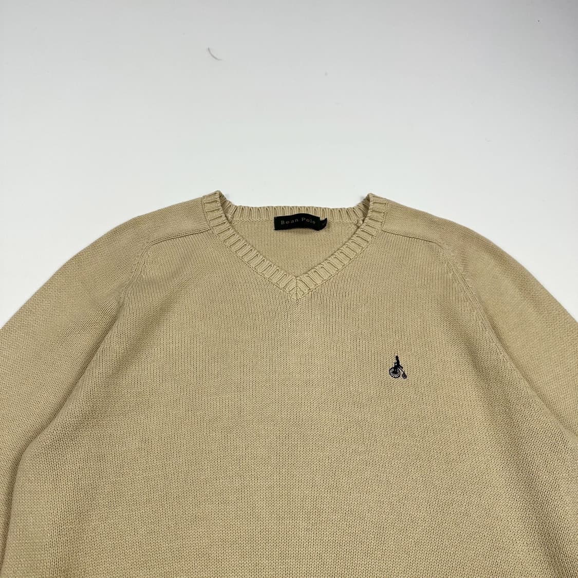 빈폴 클래식 로고 베이지 케이블 니트 (L) 상품이미지1