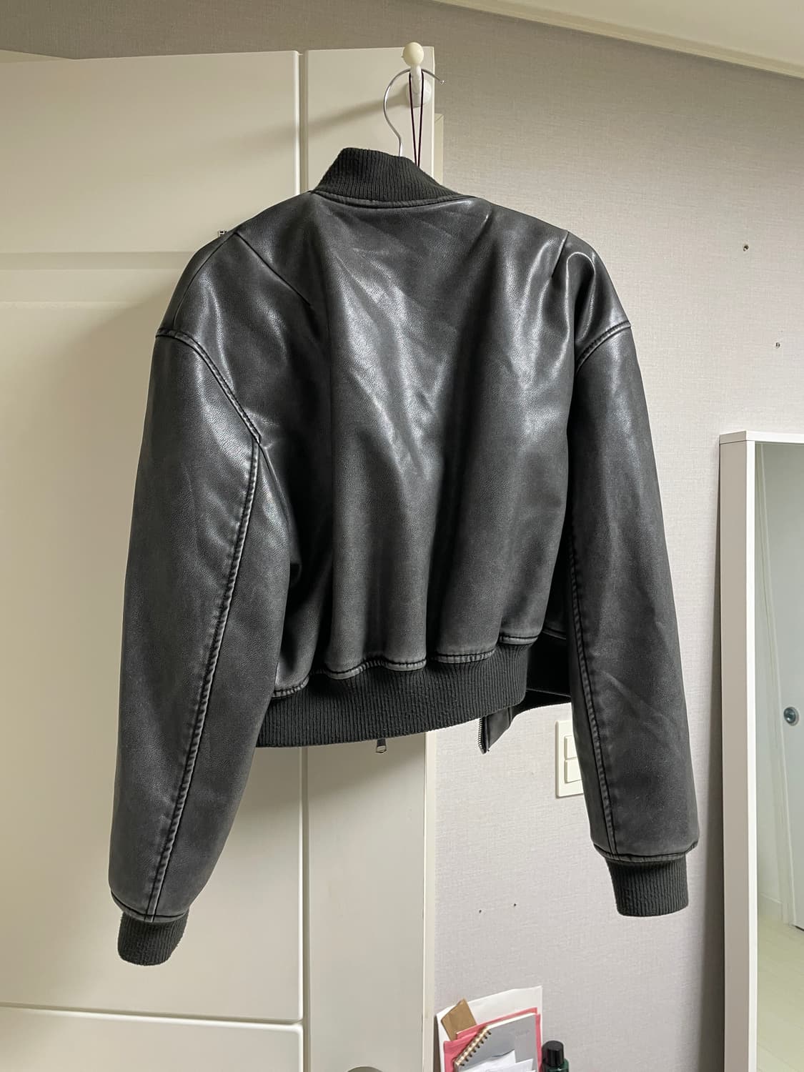 자라 가죽 자켓(M) 상품이미지3