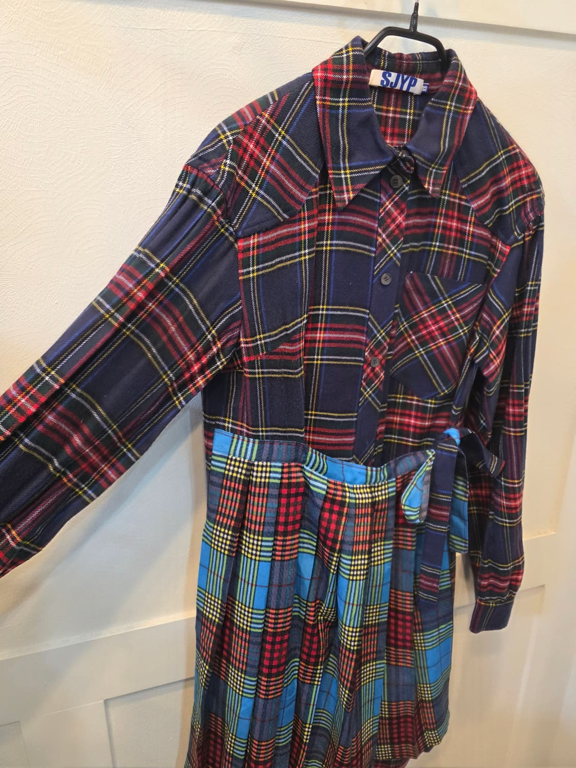 SJYP 체크 셔츠스타일  원피스 XS사이즈 상품이미지3