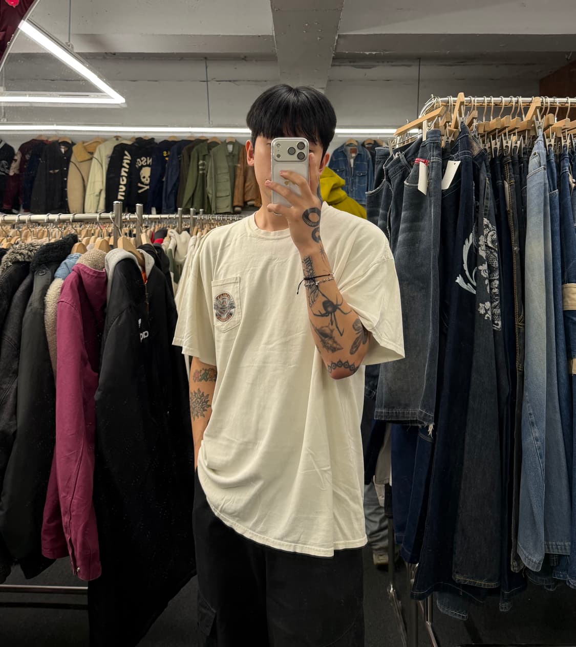 2XL) 할리데이비슨 빈티지 포켓 반팔 티셔츠 상품이미지1