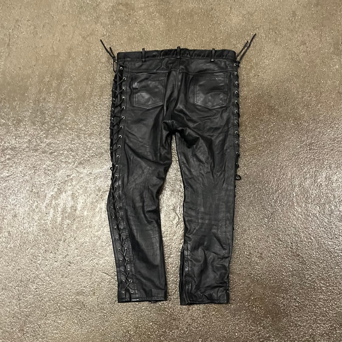 빈티지 레이스업 소가죽 팬츠 상품이미지4
