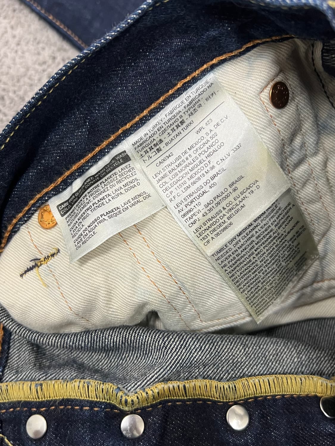 (36/34) 리바이스 501-1654 중청 데님 팬츠 상품이미지4