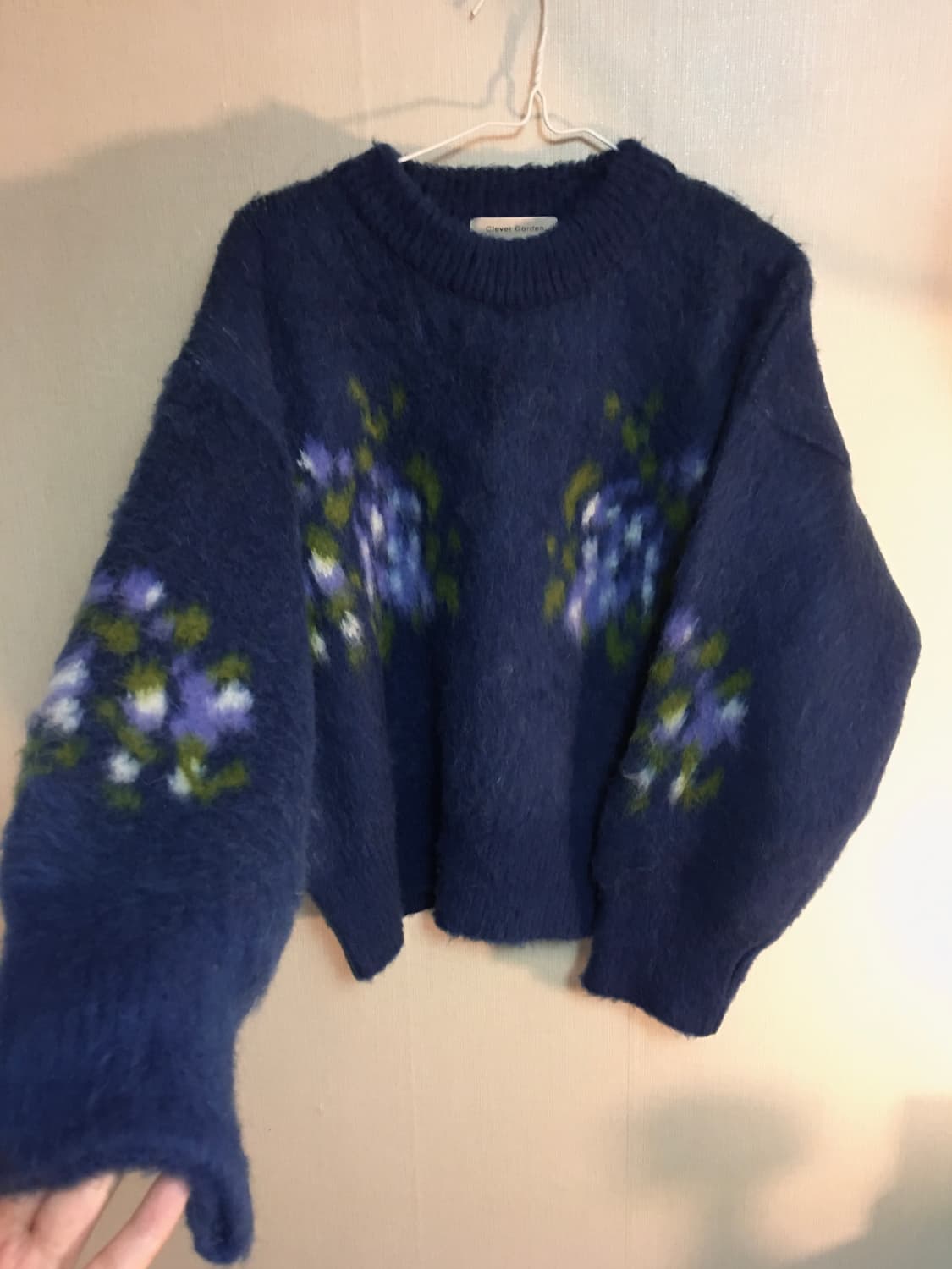 (새상품) 남녀공용 모헤어 니트 블루 상품이미지1