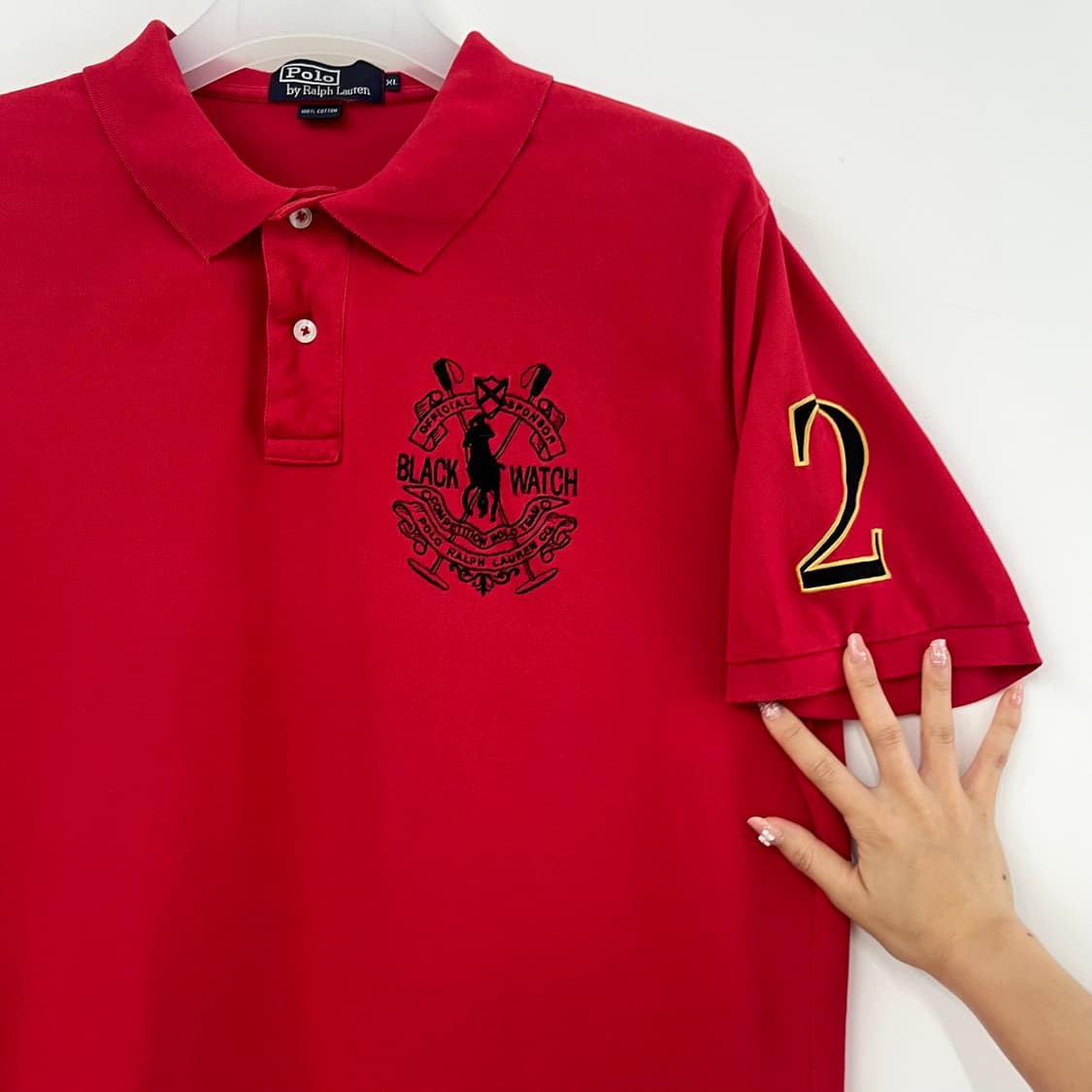 폴로 랄프로렌 블랙워치 빅포니 레드 반팔 카라티 105 상품이미지4