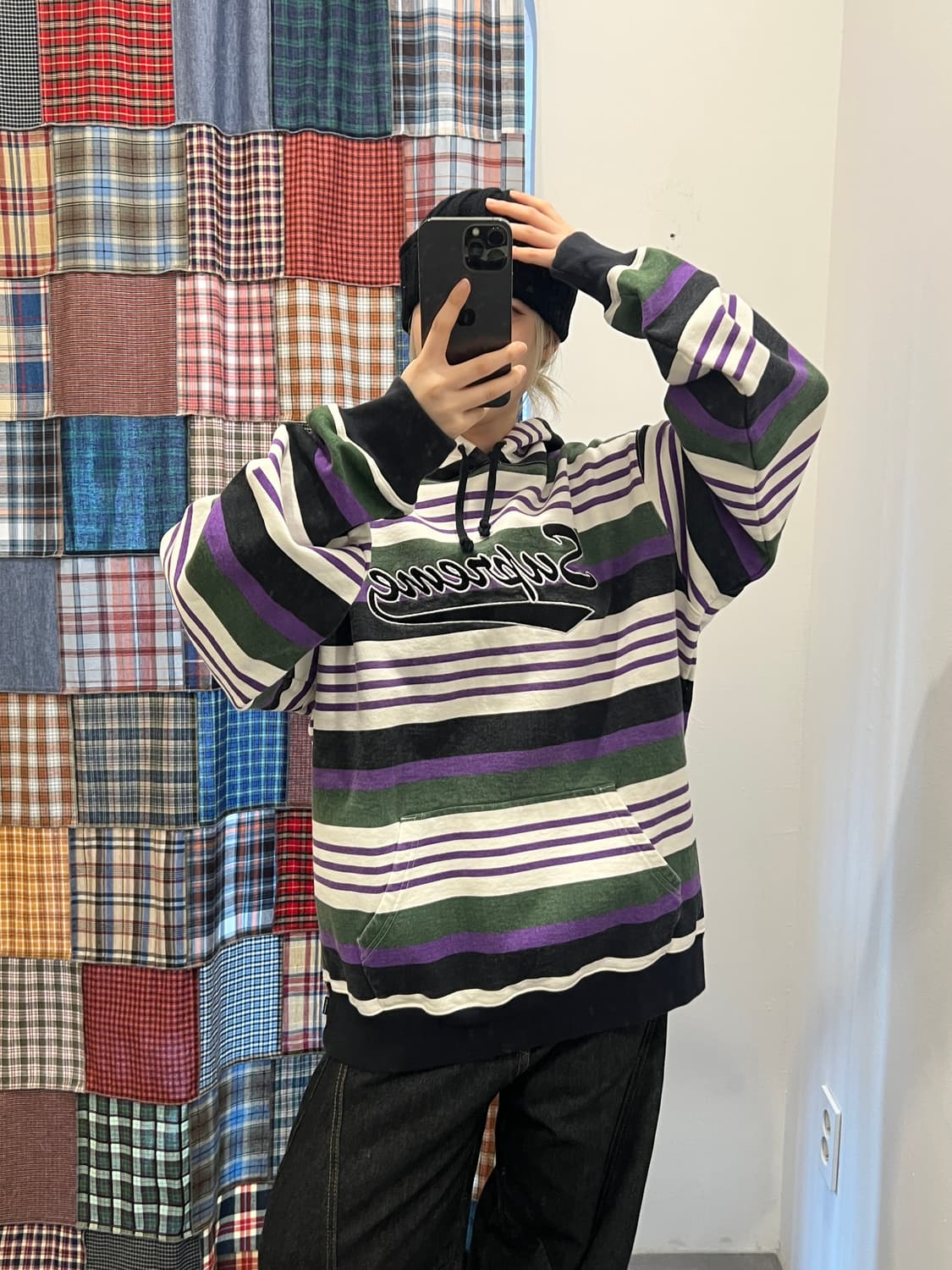 슈프림 스트라이프 후드티 상품이미지4