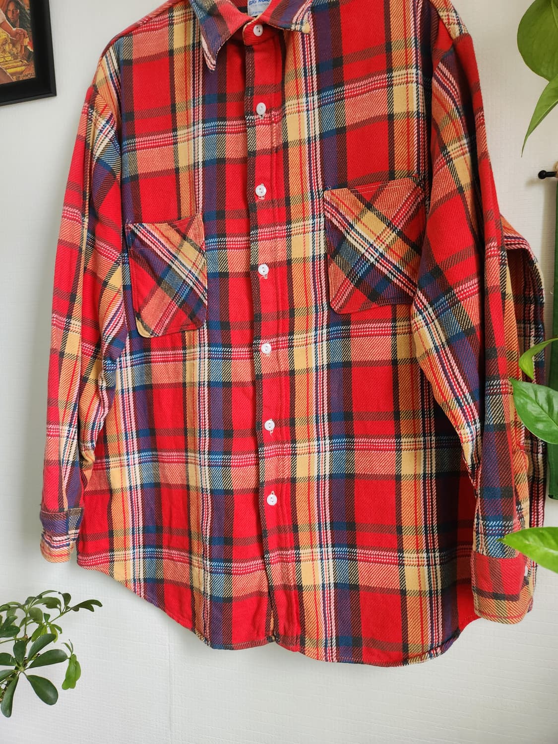 70s 제이씨페니 빅맥 워크 플란넬 셔츠(USAmade) 상품이미지3