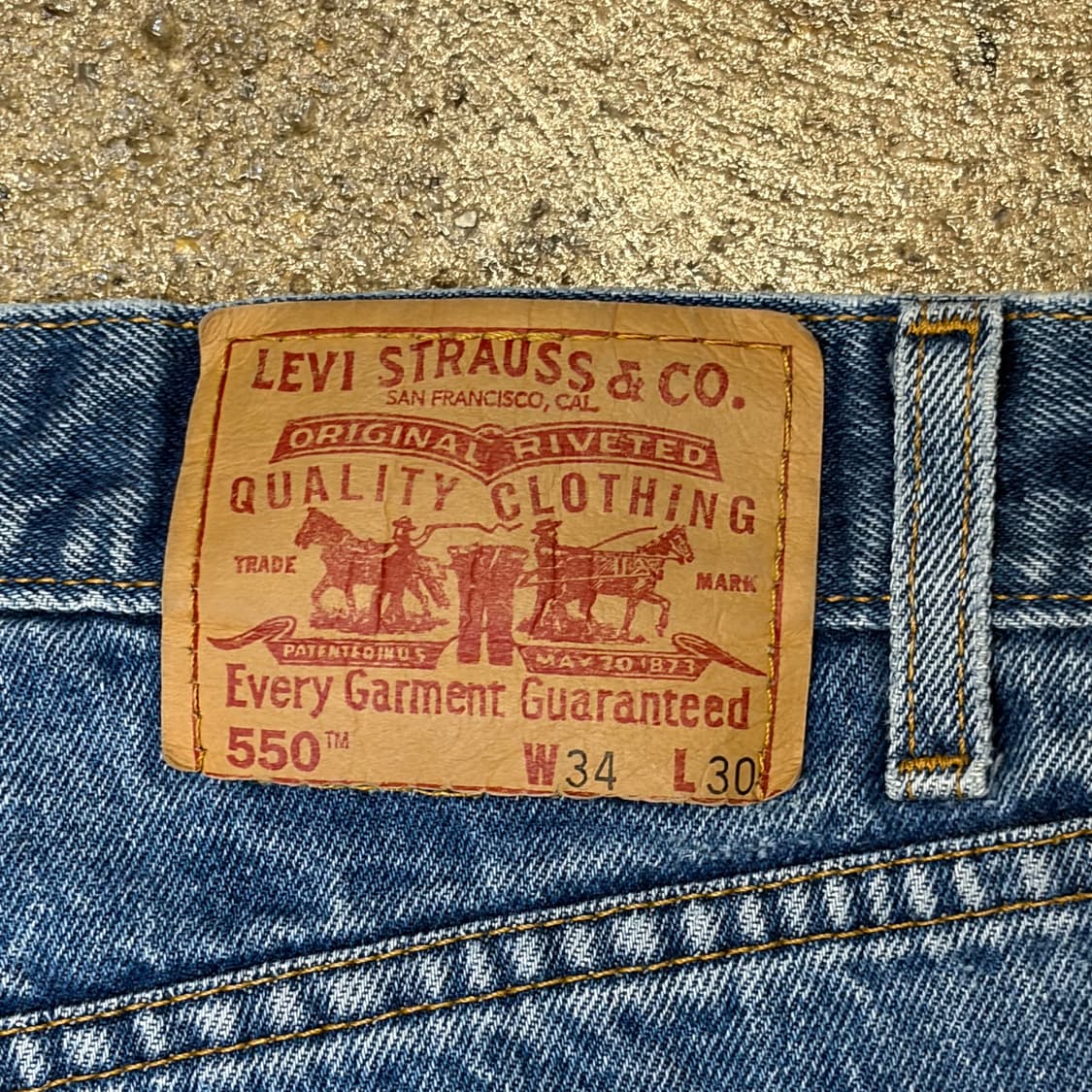 00s USA 빈티지 리바이스 550 워싱오짐 청바지 상품이미지10