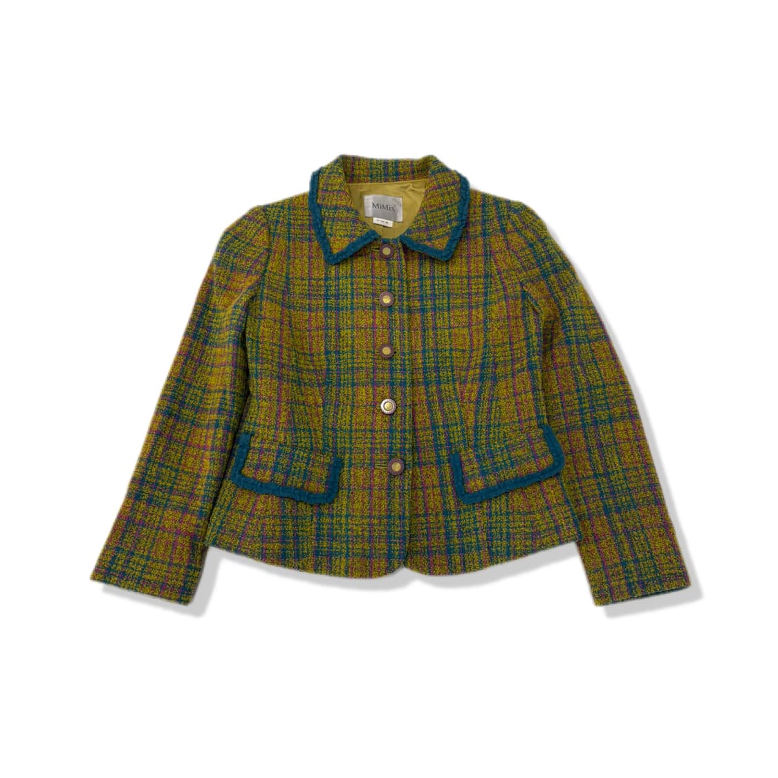 vintage wool checkered jacket 상품이미지1