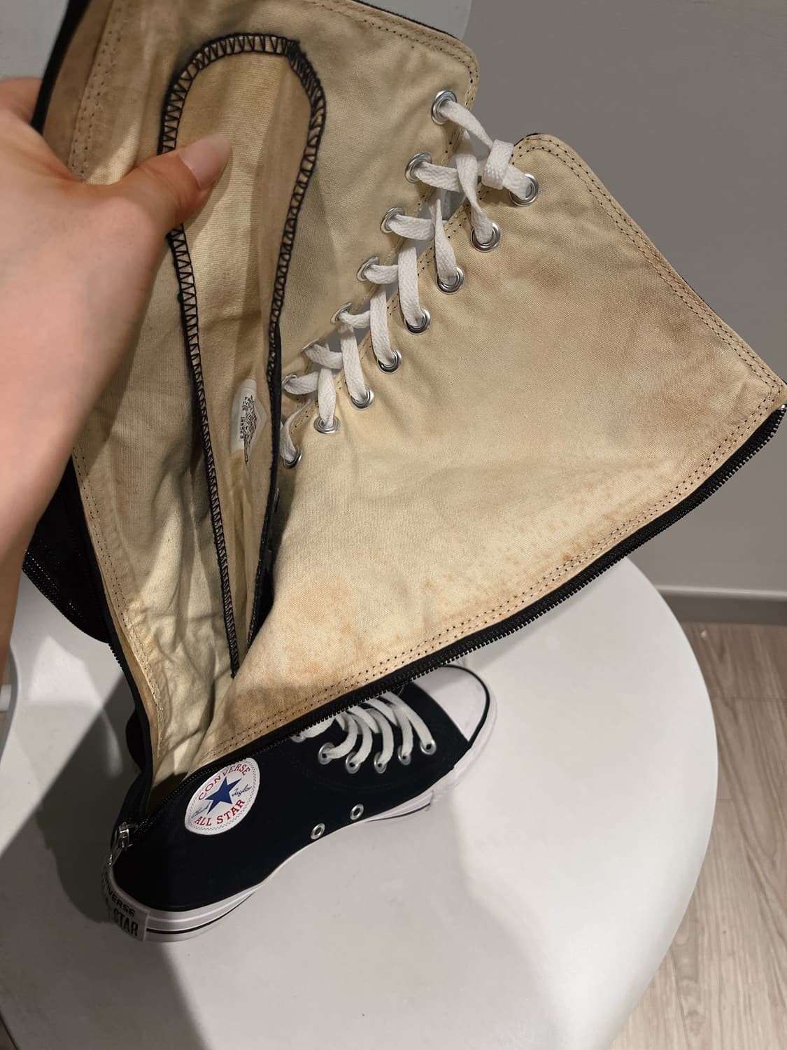 컨버스 더블엑스 하이 블랙 롱부츠 230 eur38.5 상품이미지5
