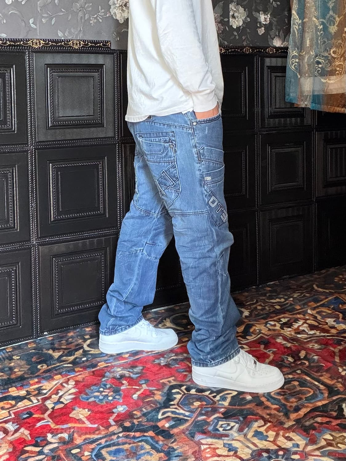 a248) 38 빈티지 워싱 데님팬츠 상품이미지3