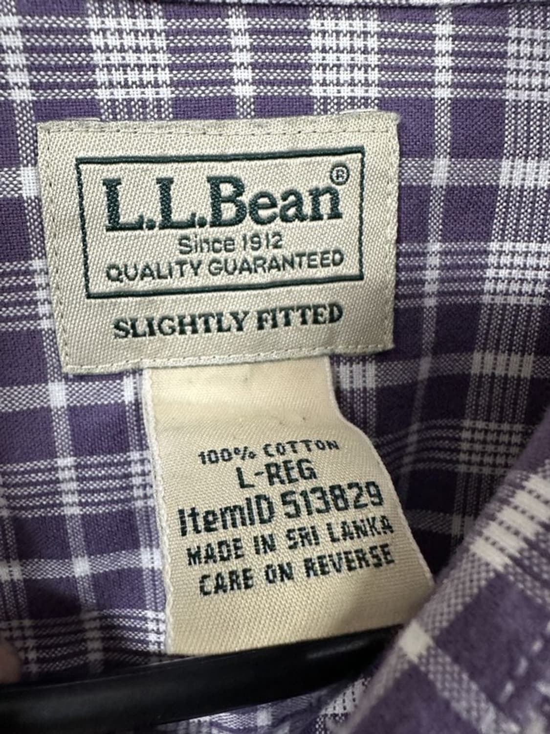 [L] L.L.BEAN 체크패턴 ORIGINAL VINTAGE 코튼셔츠 상품이미지3