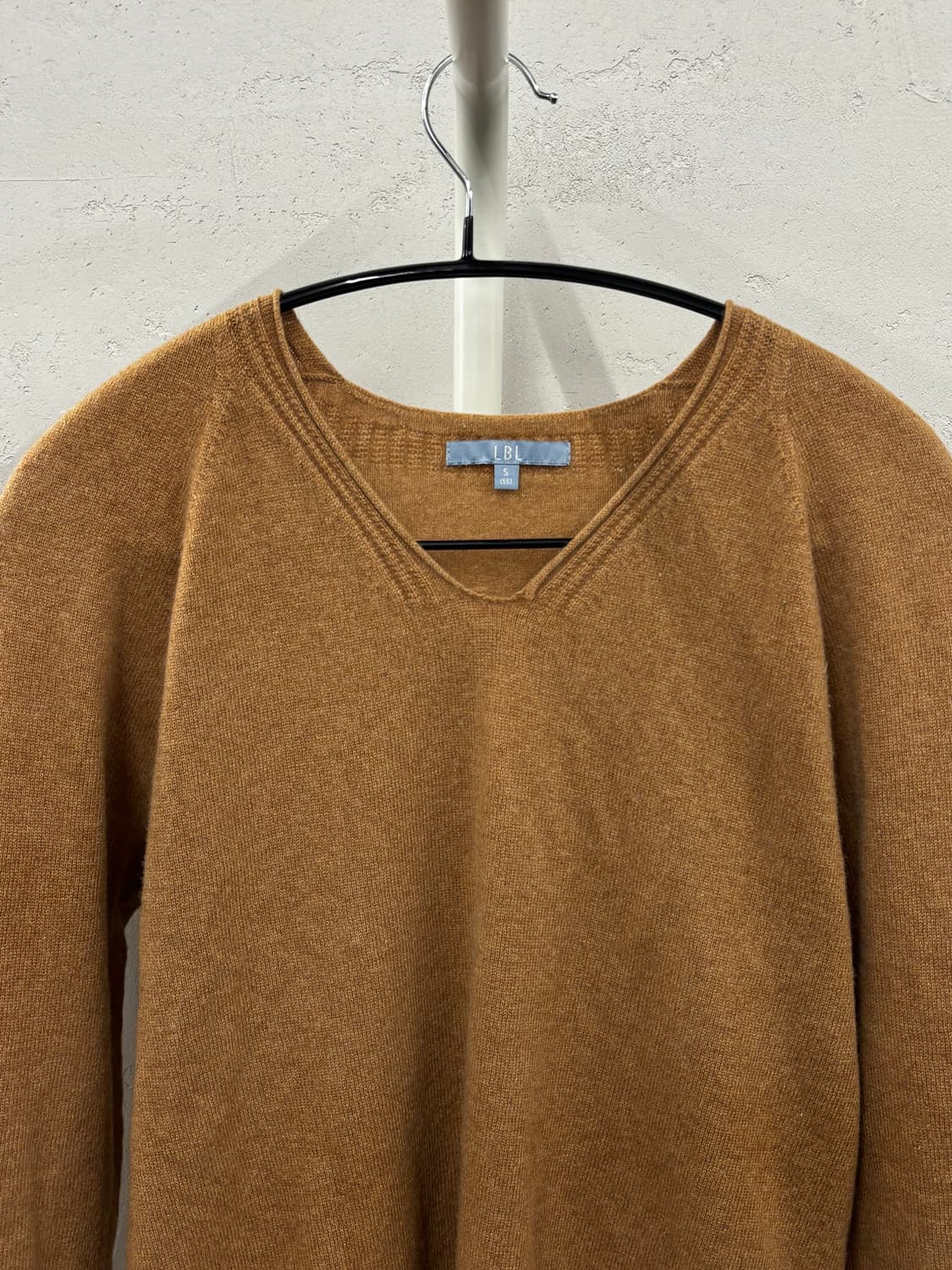 LBL 브이넥 캐시미어 브라운 스웨터 S 상품이미지3