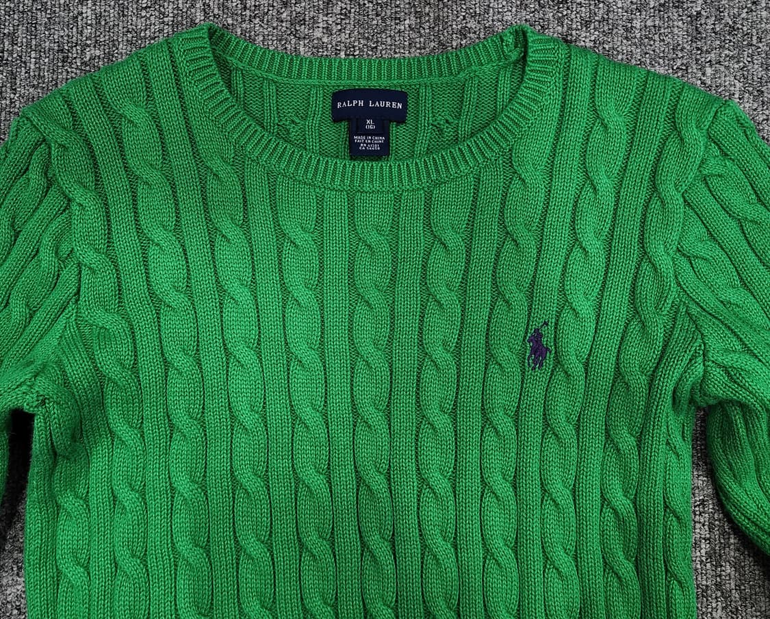 폴로 랄프로렌 꽈배기 케이블 니트 원피스 상품이미지3