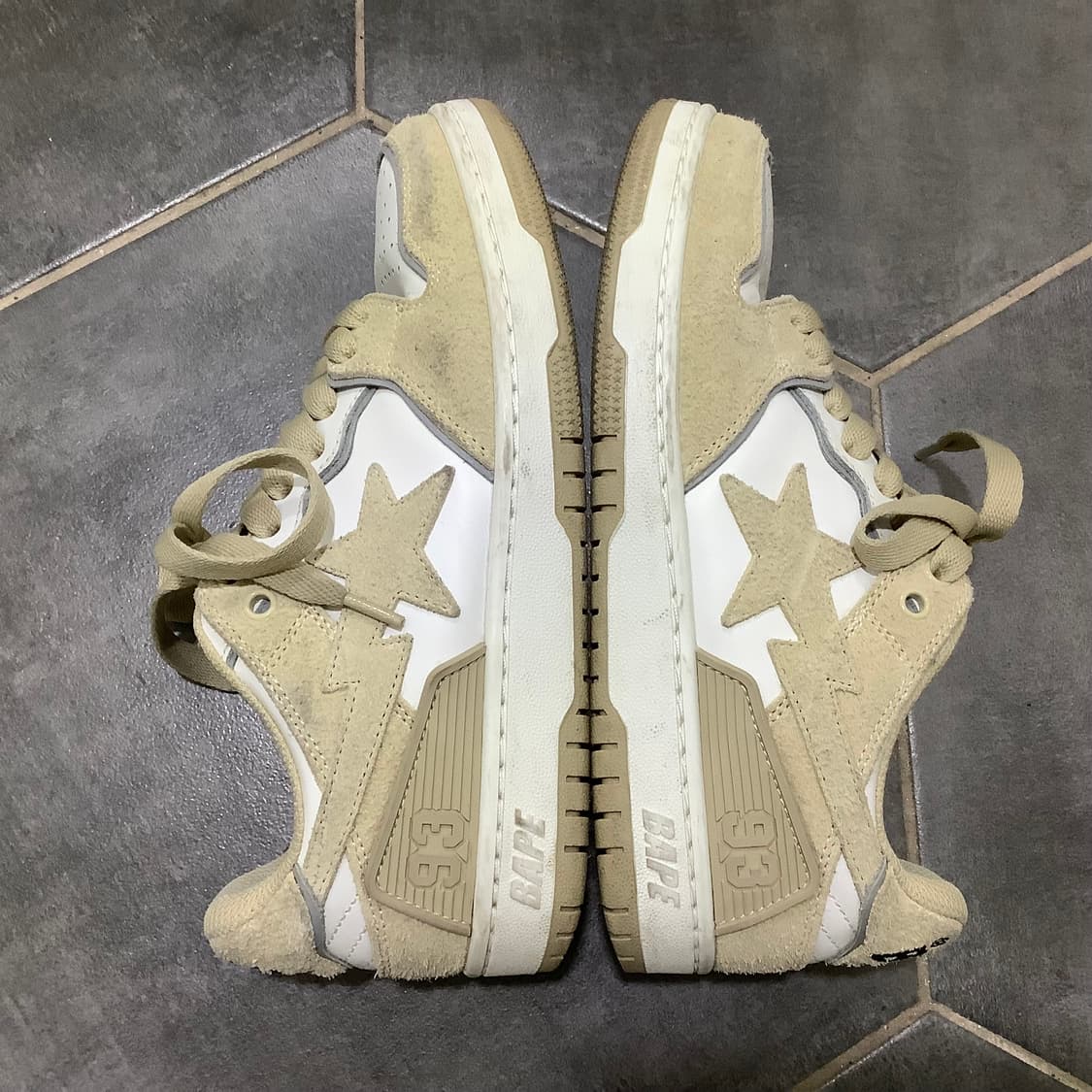 베이프 스케이트 스타 베이지 스니커즈 상품이미지3