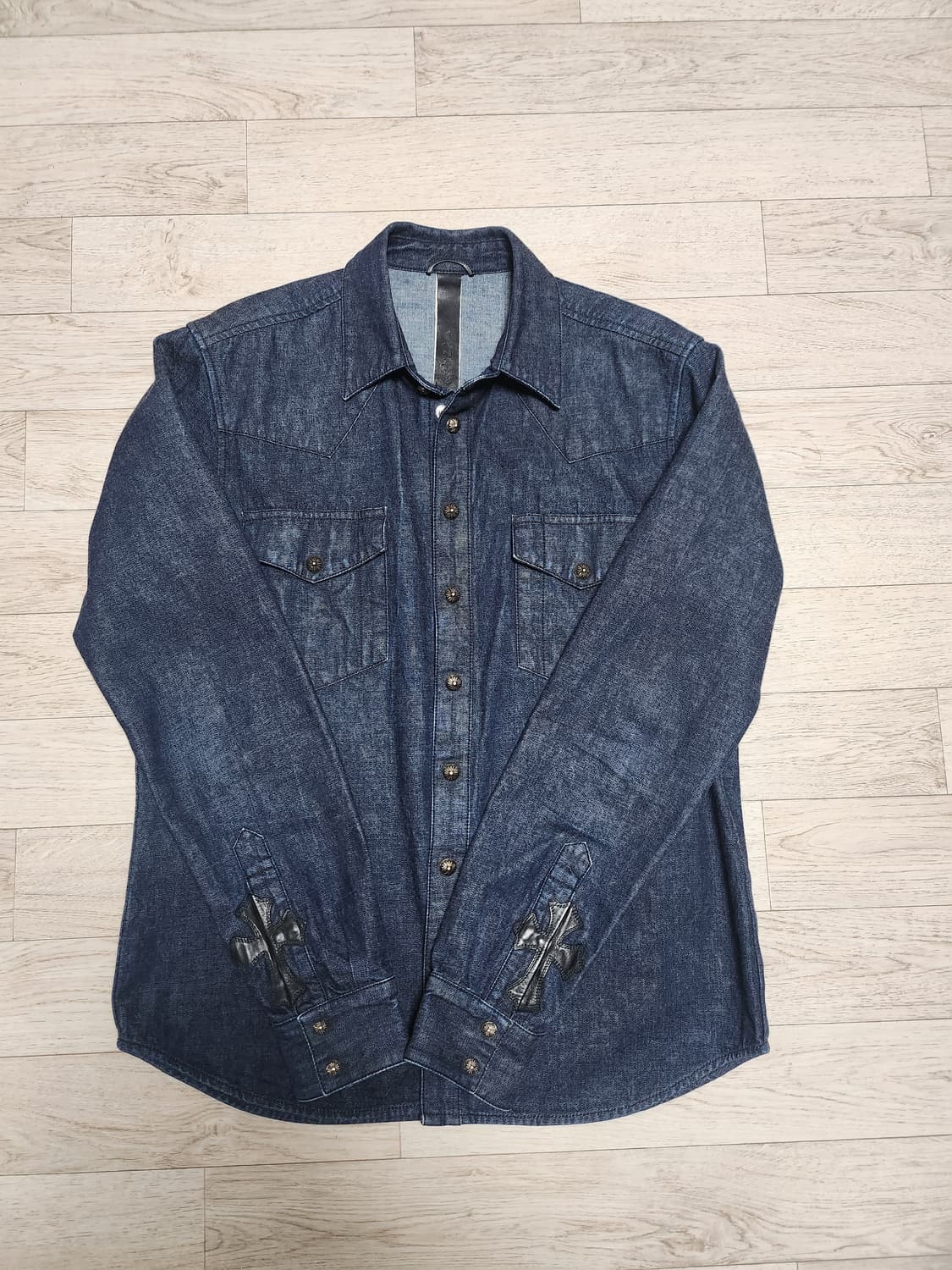 크롬하츠 크로스패치 웨스턴 청셔츠 m 상품이미지1