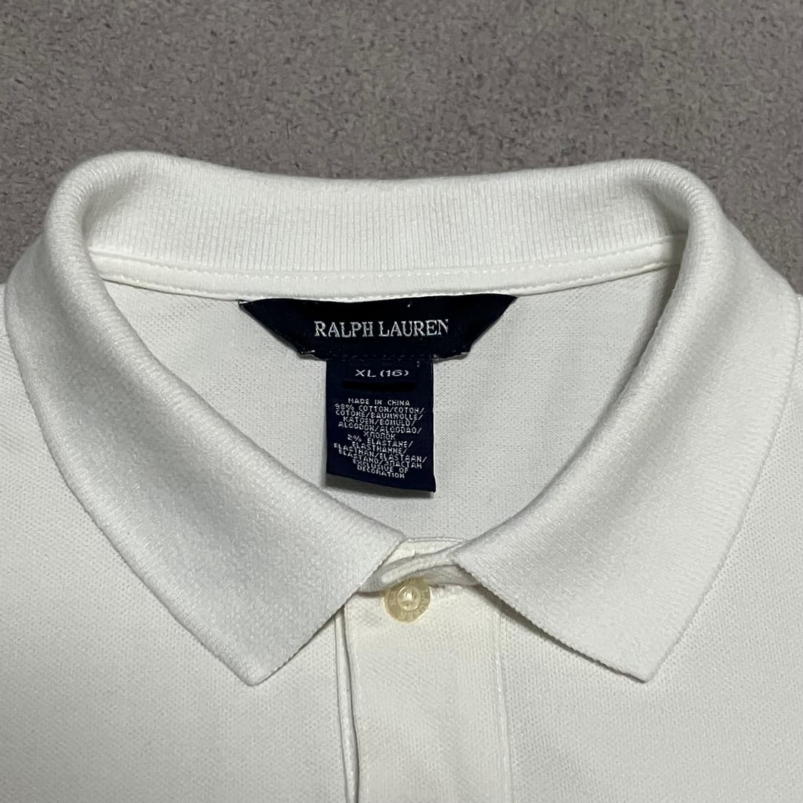 폴로 랄프로렌 걸즈 화이트 PK 카라티 상품이미지6