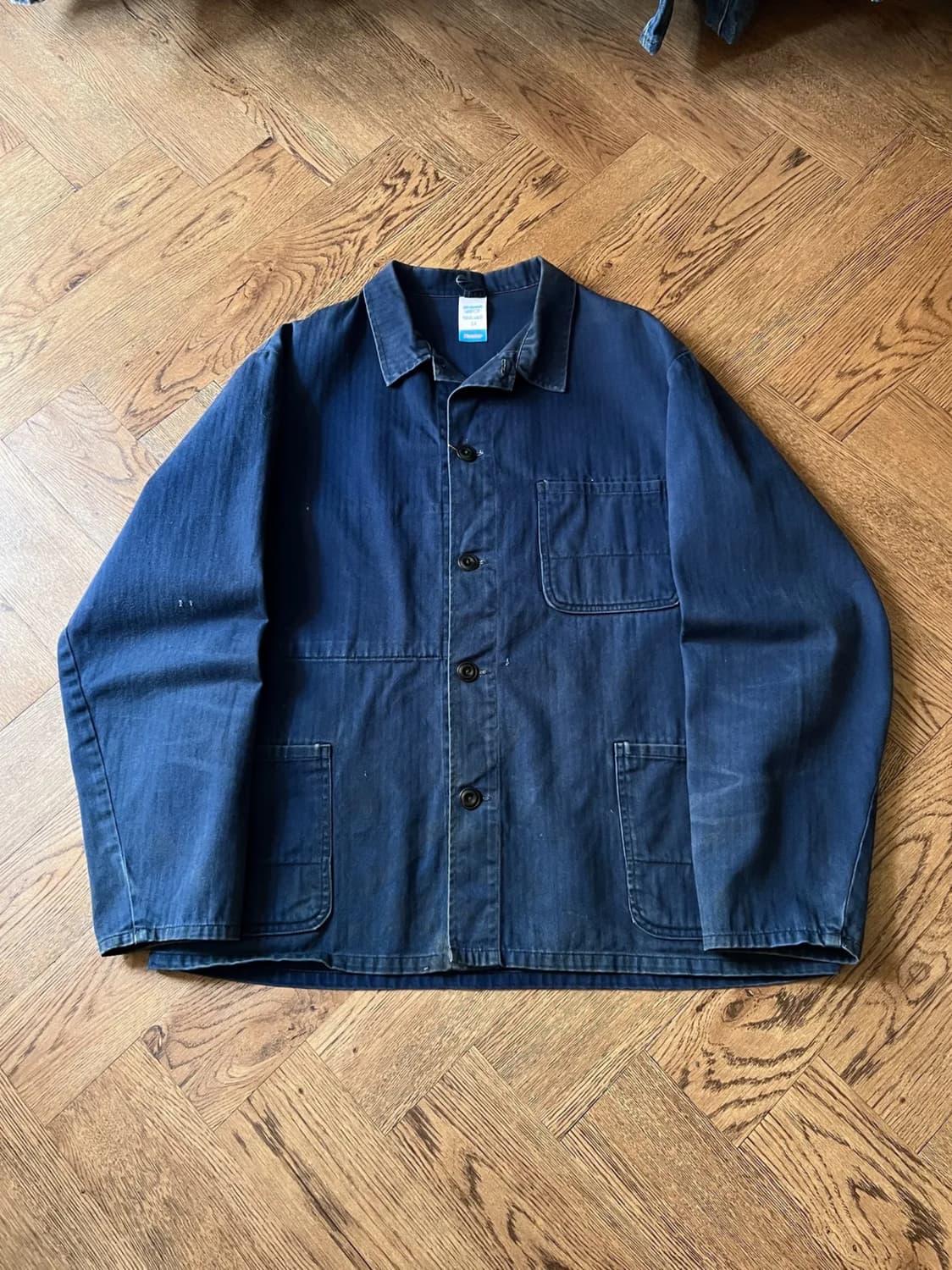 [L]90's Pionier사 빈티지 페이딩 HBT 프렌치 워크 자켓 상품이미지1