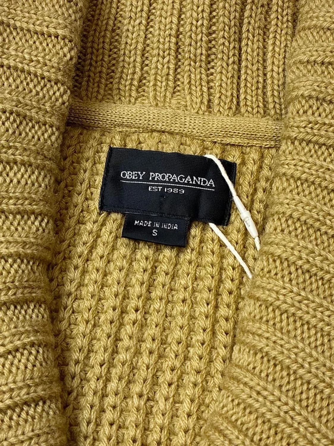 오베이 프로파간다 패턴드 숄카라 니트 가디건 PN5127 상품이미지7