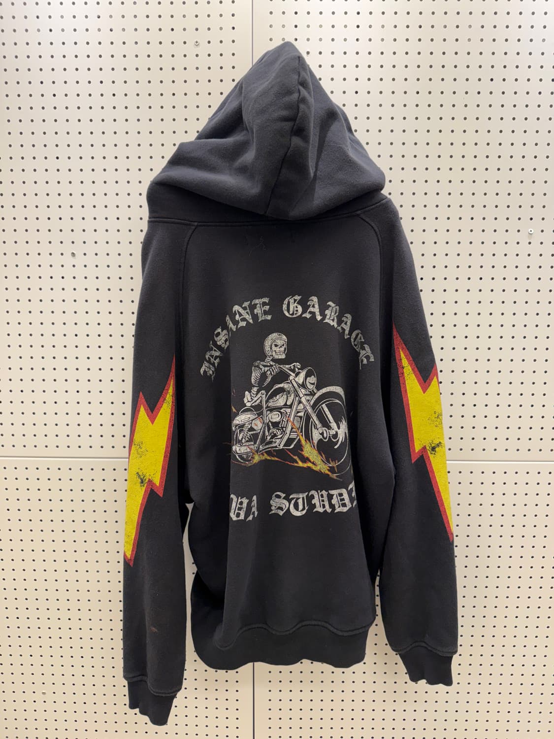인세인개러지 스켈레톤 바이커 프린팅 후드티 U972 상품이미지3
