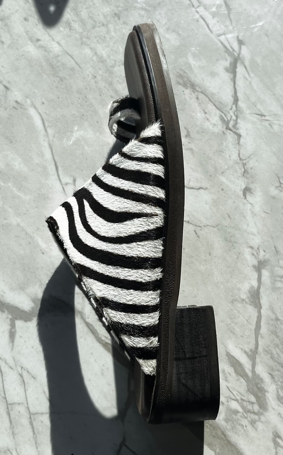 RIE 지브라 송치 웨스턴 뮬/슬리퍼 240사이즈 상품이미지2