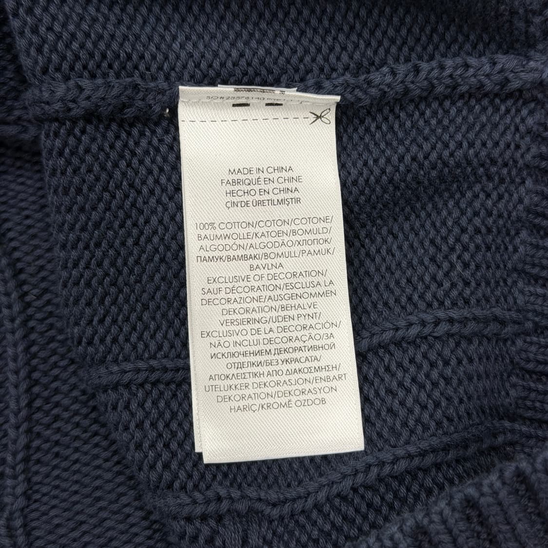 폴로 랄프로렌 여성 롤넥 네이비 케이블 니트 S 상품이미지4