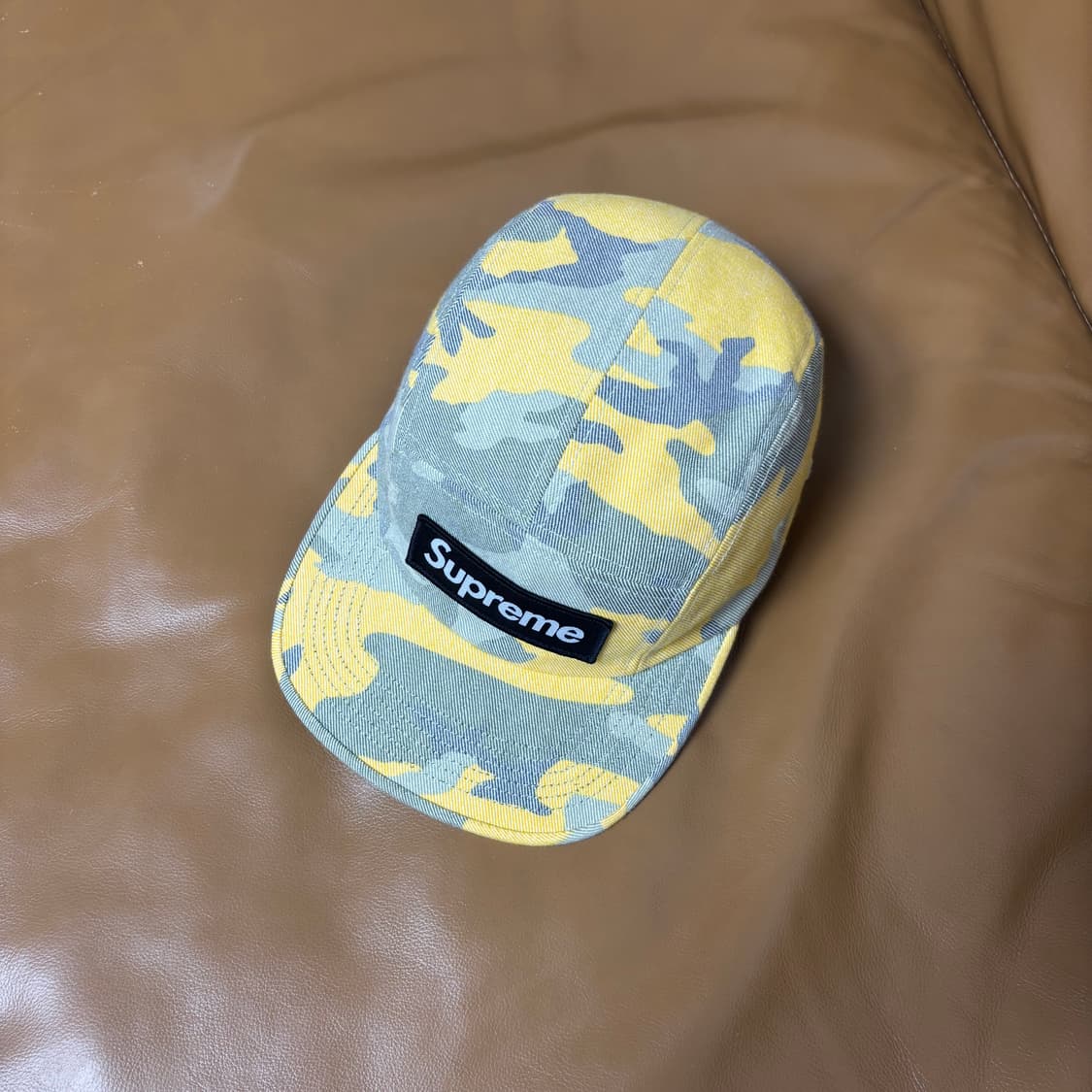 슈프림 캠프캡 모자 박스로고 워시드 카모 상품이미지5