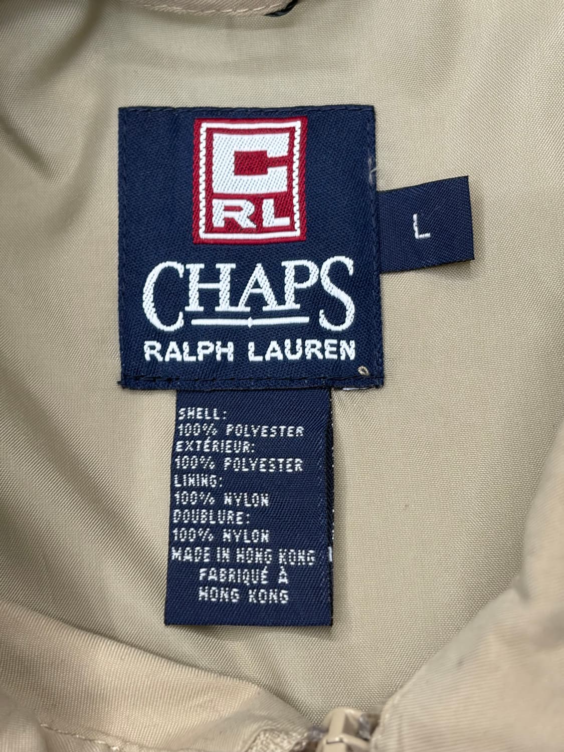 90s 챕스 랄프로렌 베이지색 바람막이 자켓 L 상품이미지6