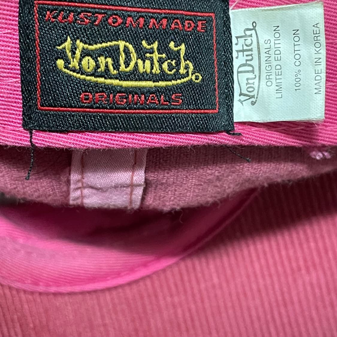 본더치 코듀로이 빈티지 볼캡 핑크 상품이미지4
