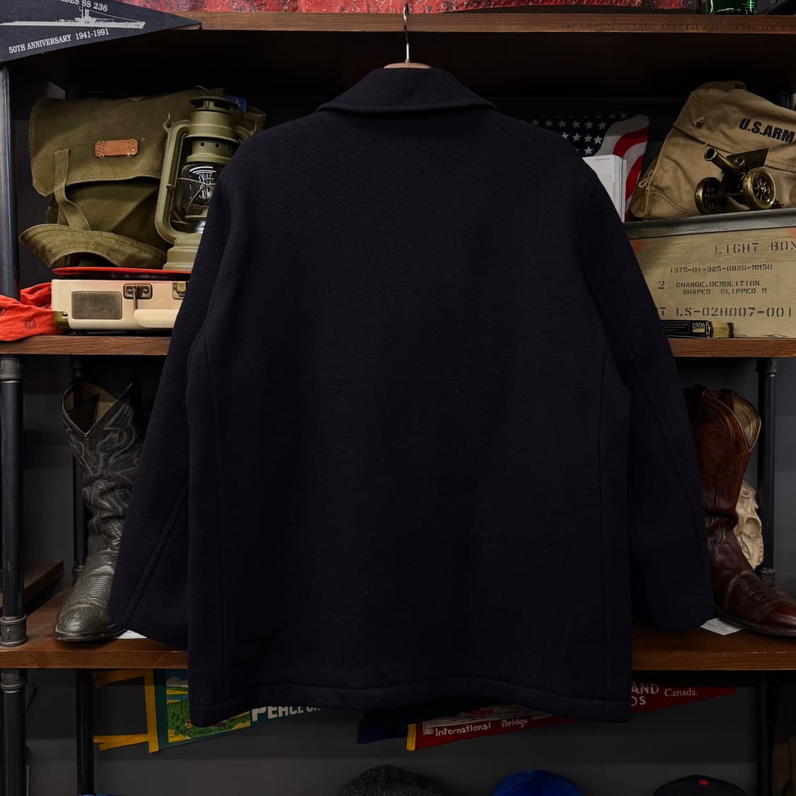 90s McGregor 맥그리거 퀼팅 라이닝 밀리터리 미해군 피코트 상품이미지2