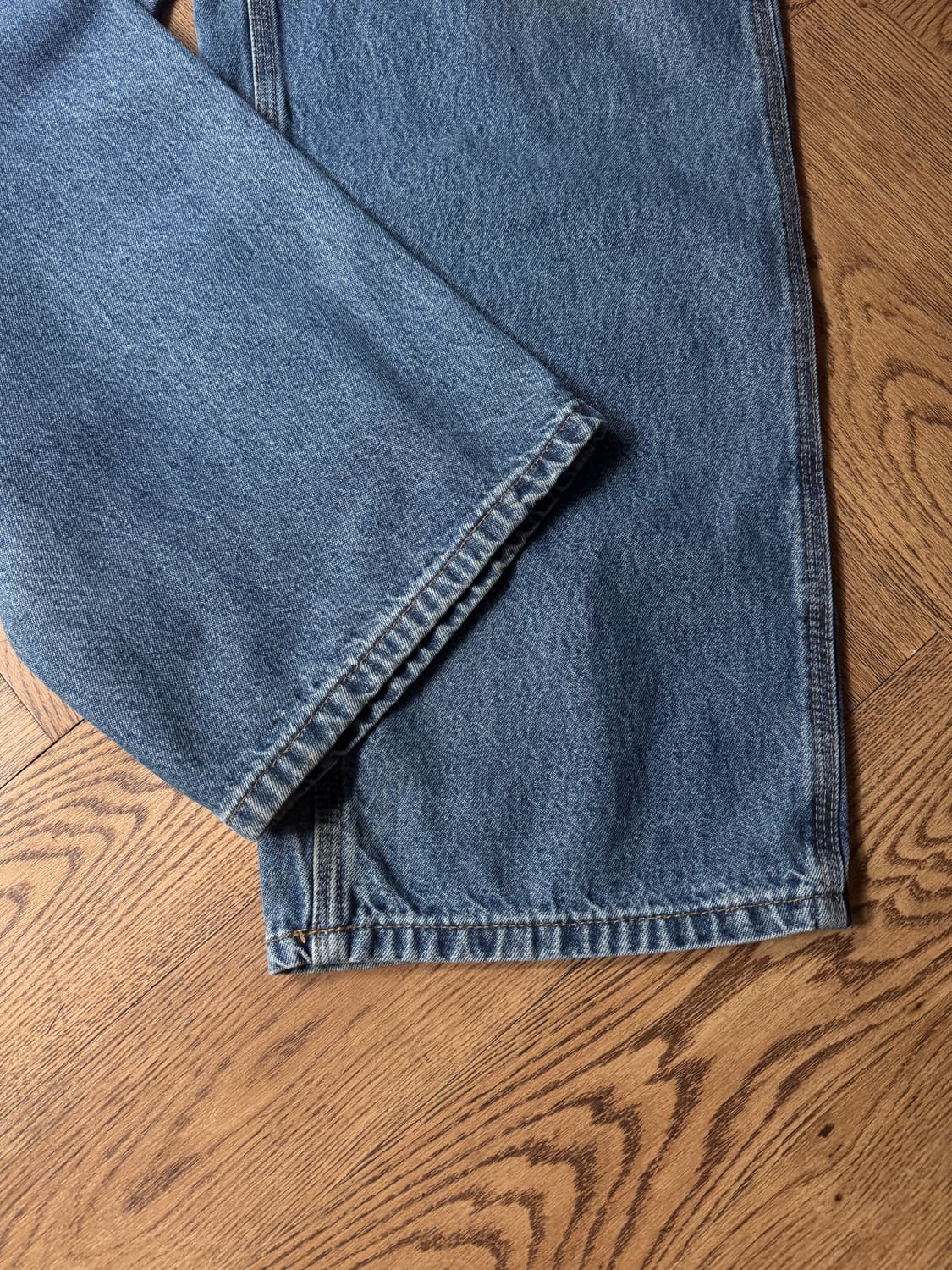 [35]칼하트 USA 미디엄블루 워싱 싱글니 카펜터 워크 데님 팬츠 상품이미지7