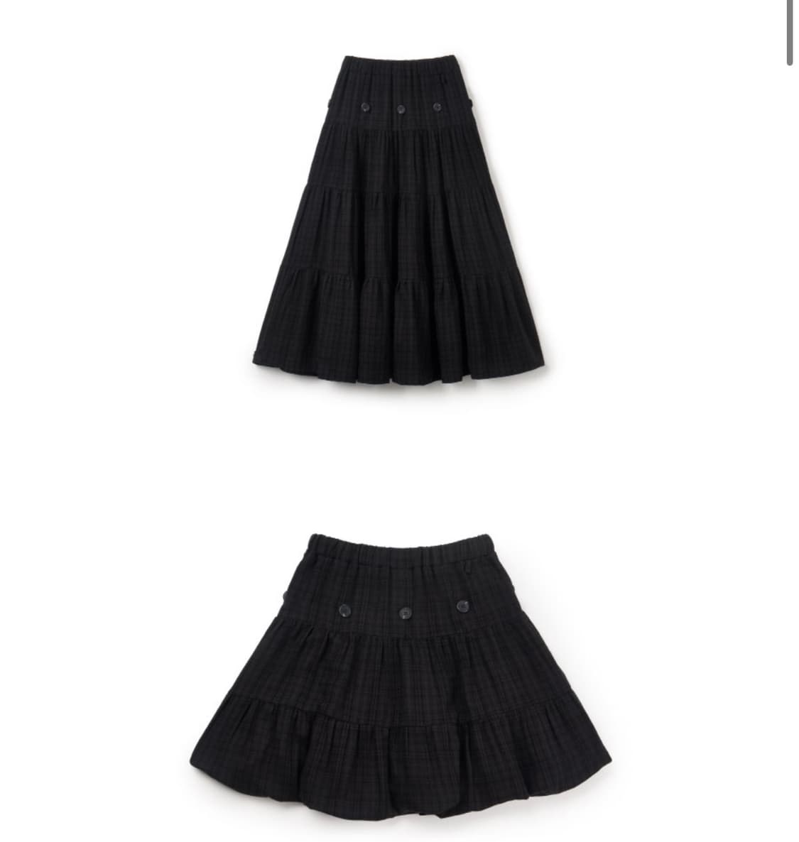 무음 투웨이 버튼 셔링 스커트 상품이미지7