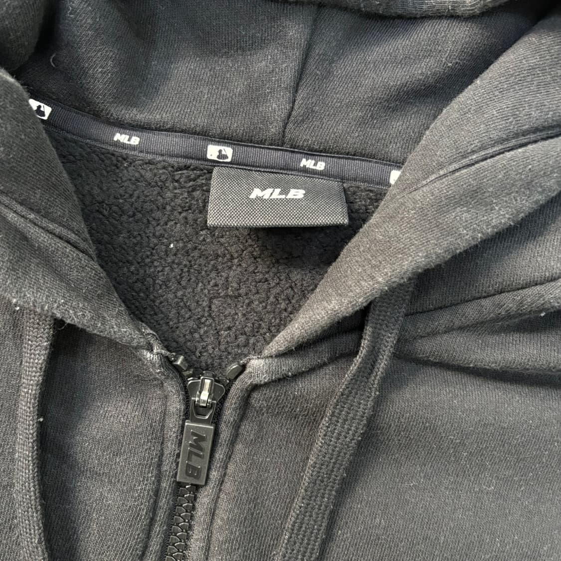 L MLB 기모 후드 집업 져지 자켓 0413J 상품이미지2
