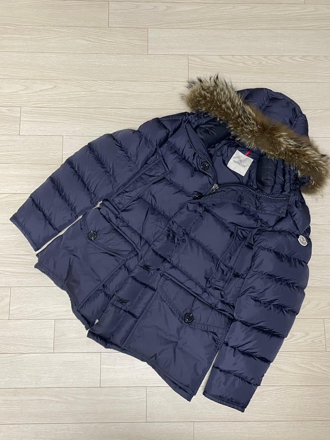 [ 4 / 정품 ] 몽클레어 클루니 롱 다운 패딩 자켓 네이비 상품이미지1